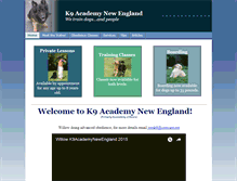 Tablet Screenshot of k9academynewengland.com